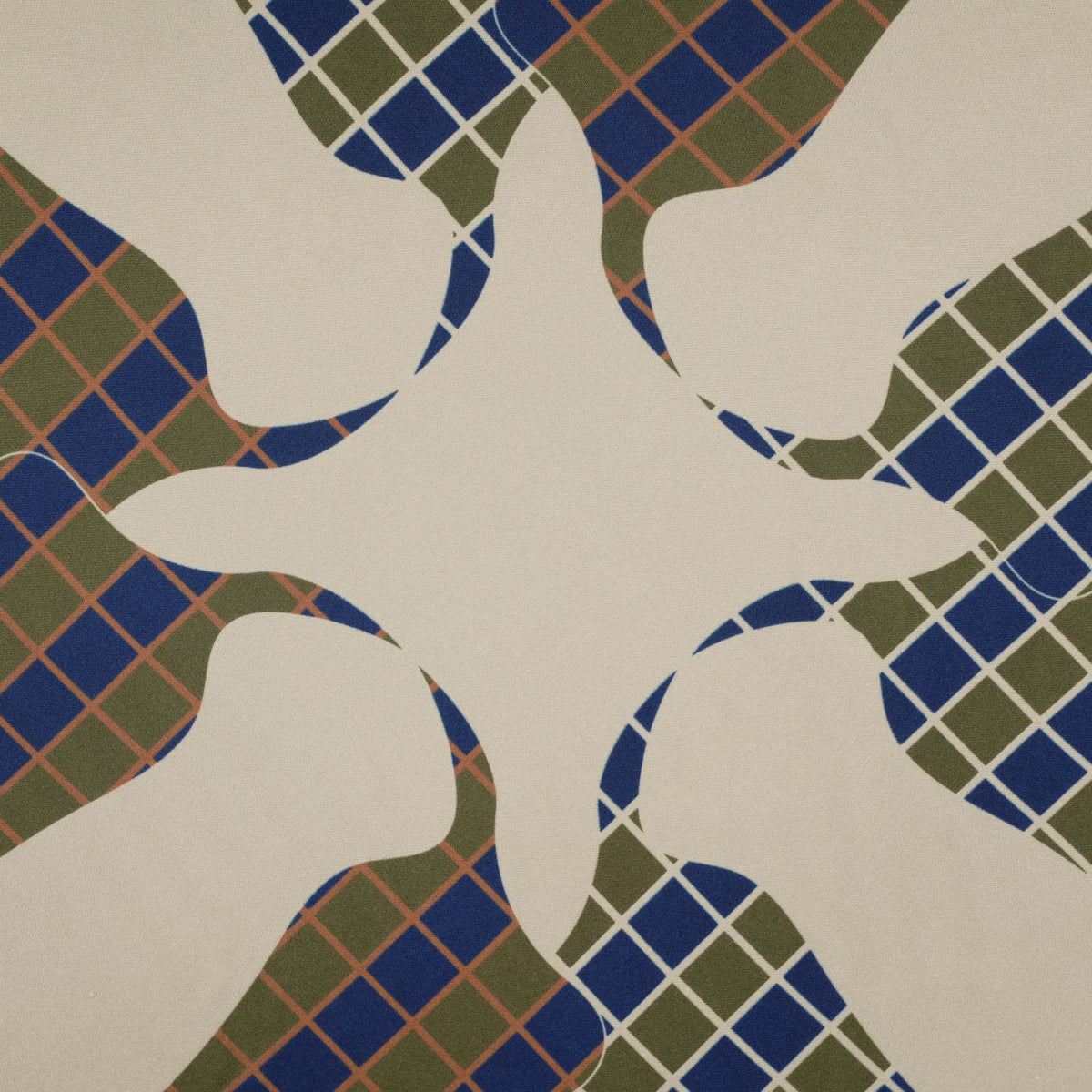 The Quatrefoil silk carré — the quatrefoil at the centre of the square